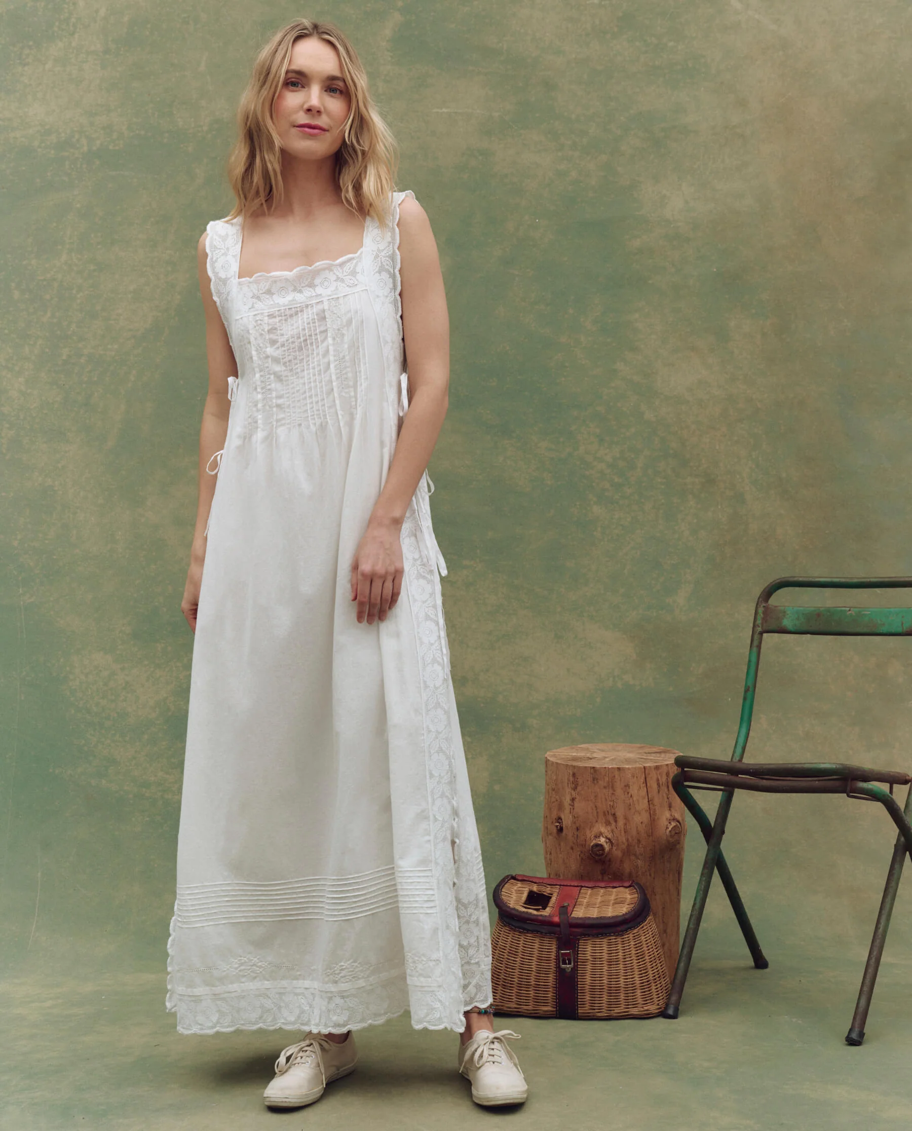 The Attic Lace Dress. -- White