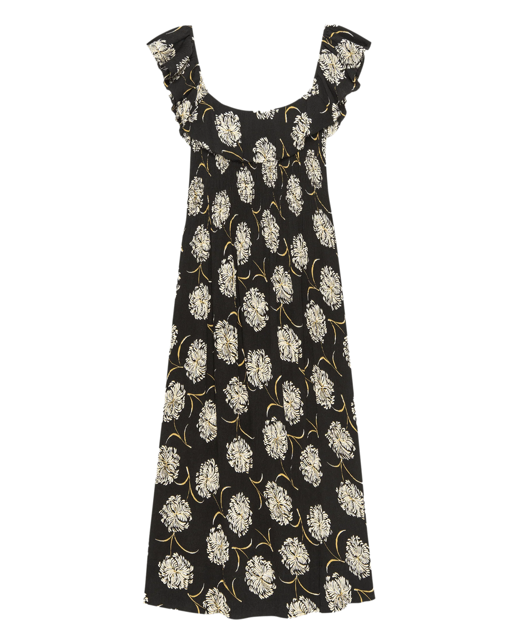 The Havana Dress. -- Black Dancing Floral