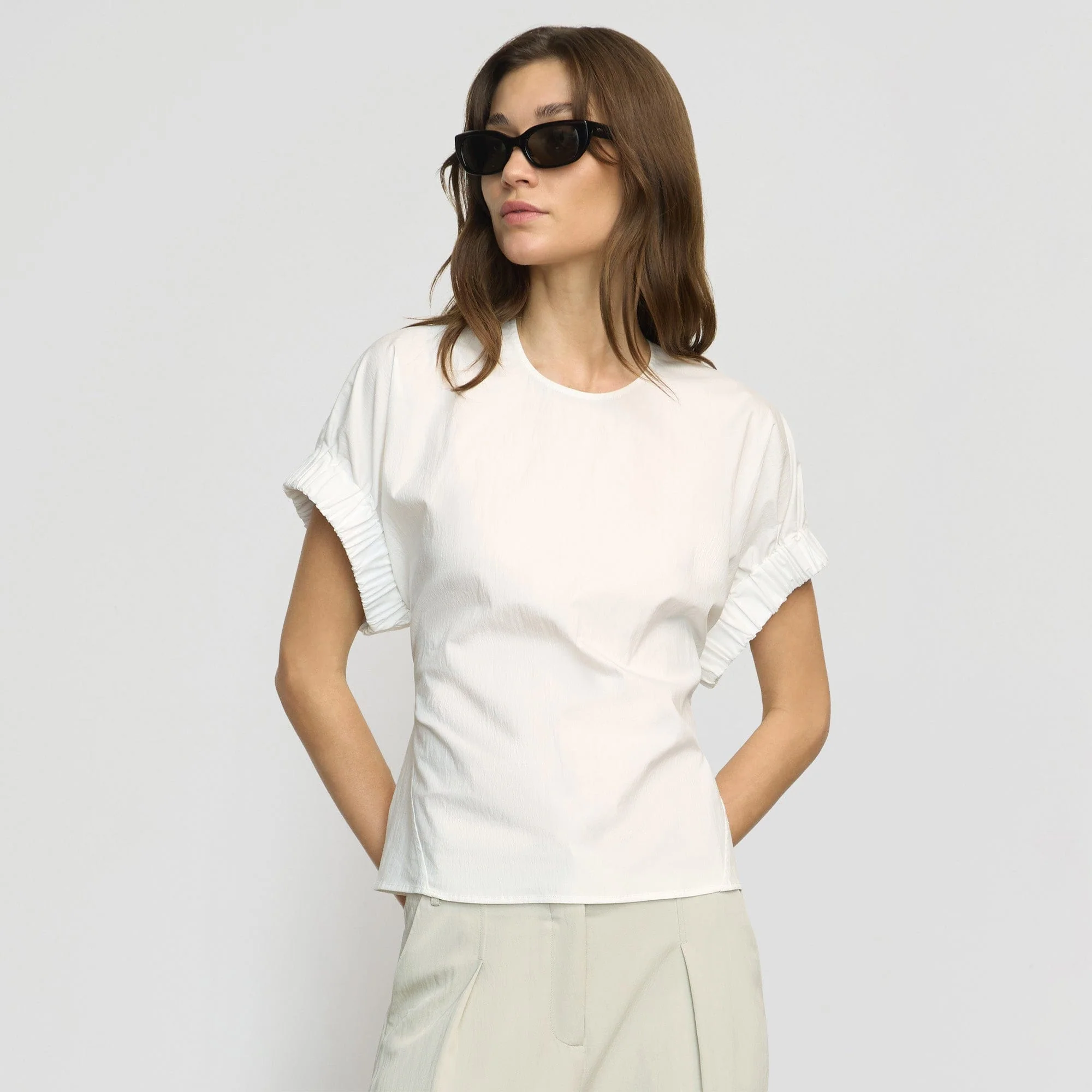 Roxanne Elasticated-Sleeve Blouse