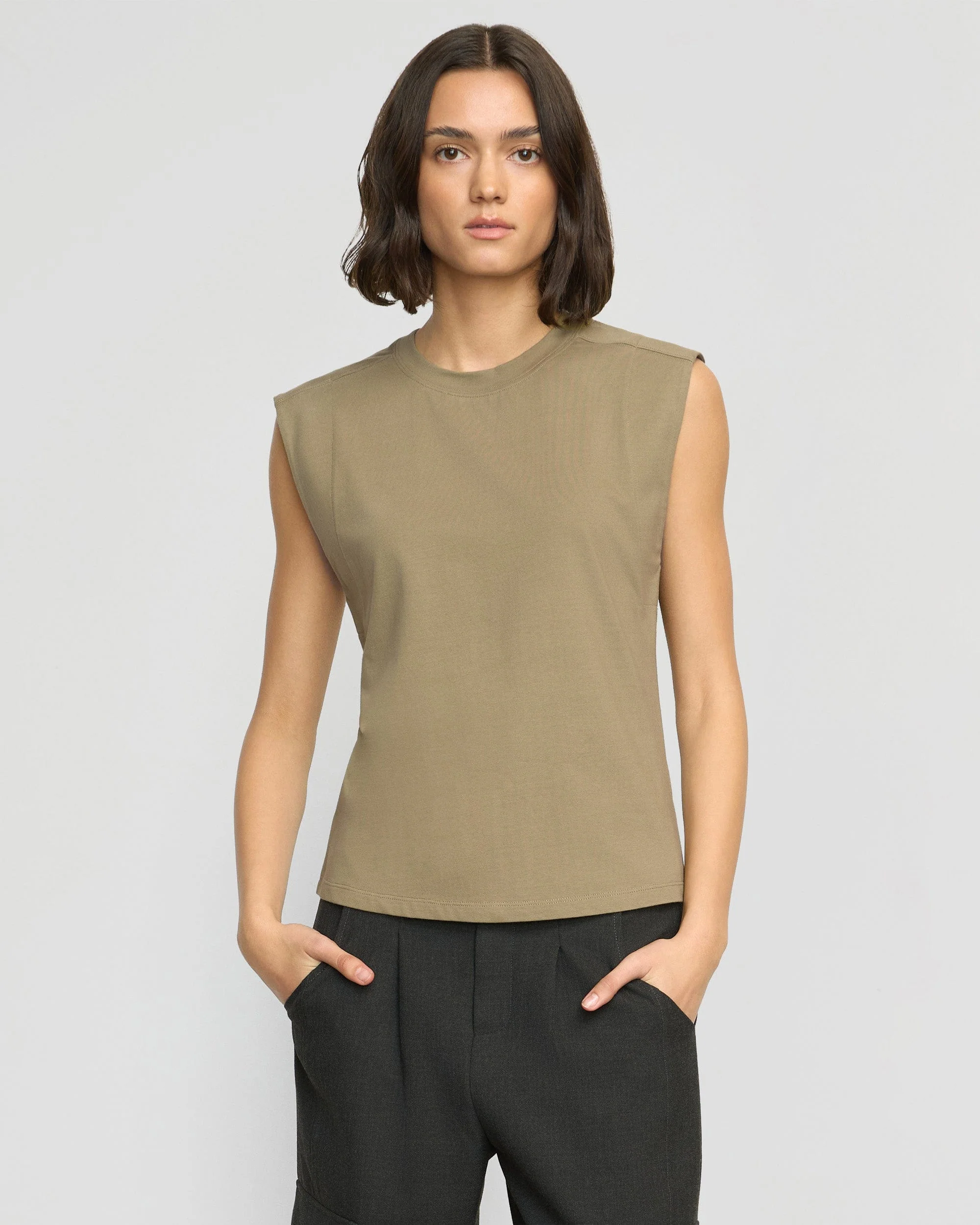 Nana Organic Cotton Structured-Shoulder Tee
