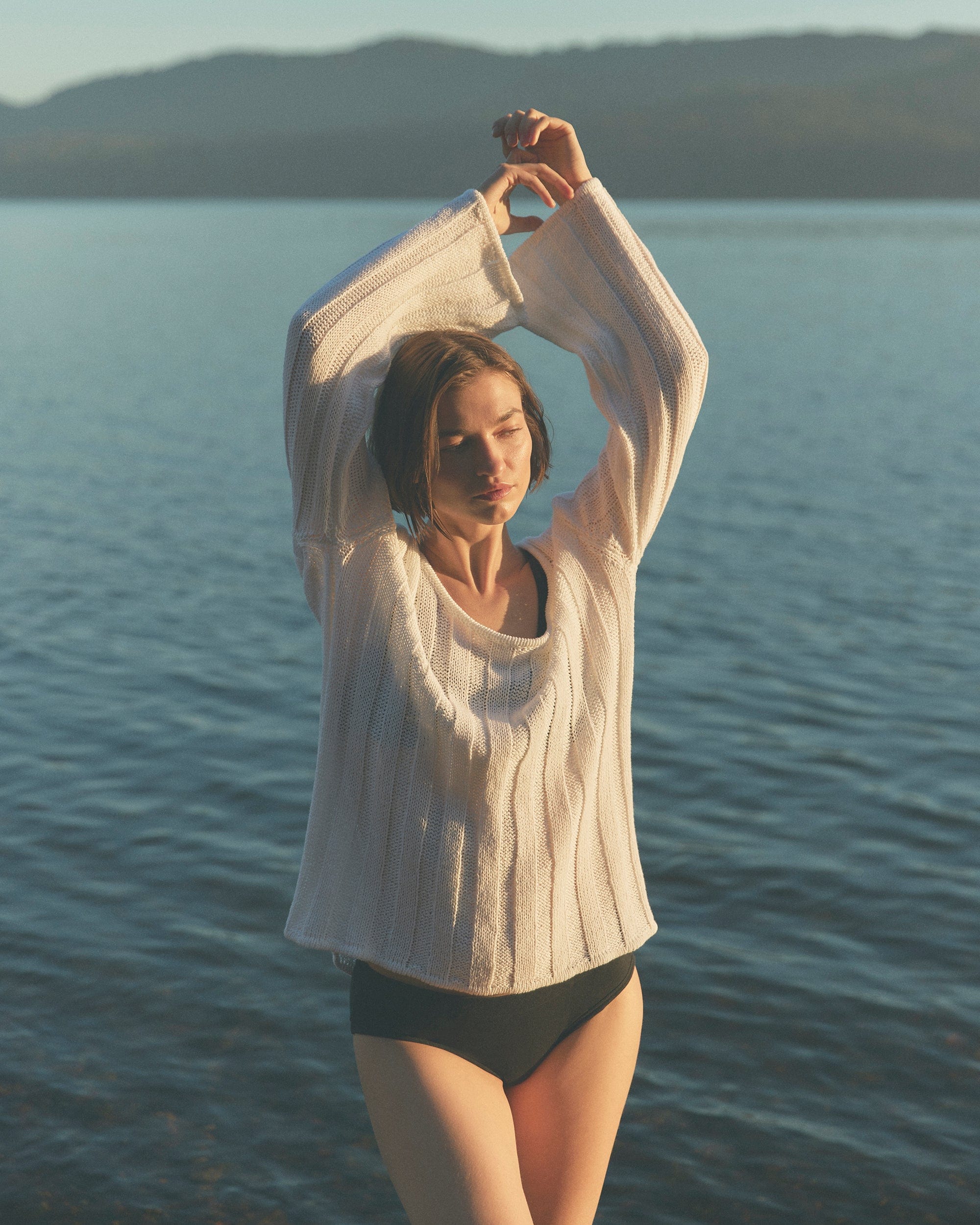 Leah Ribbed Scoop-Neck Sweater