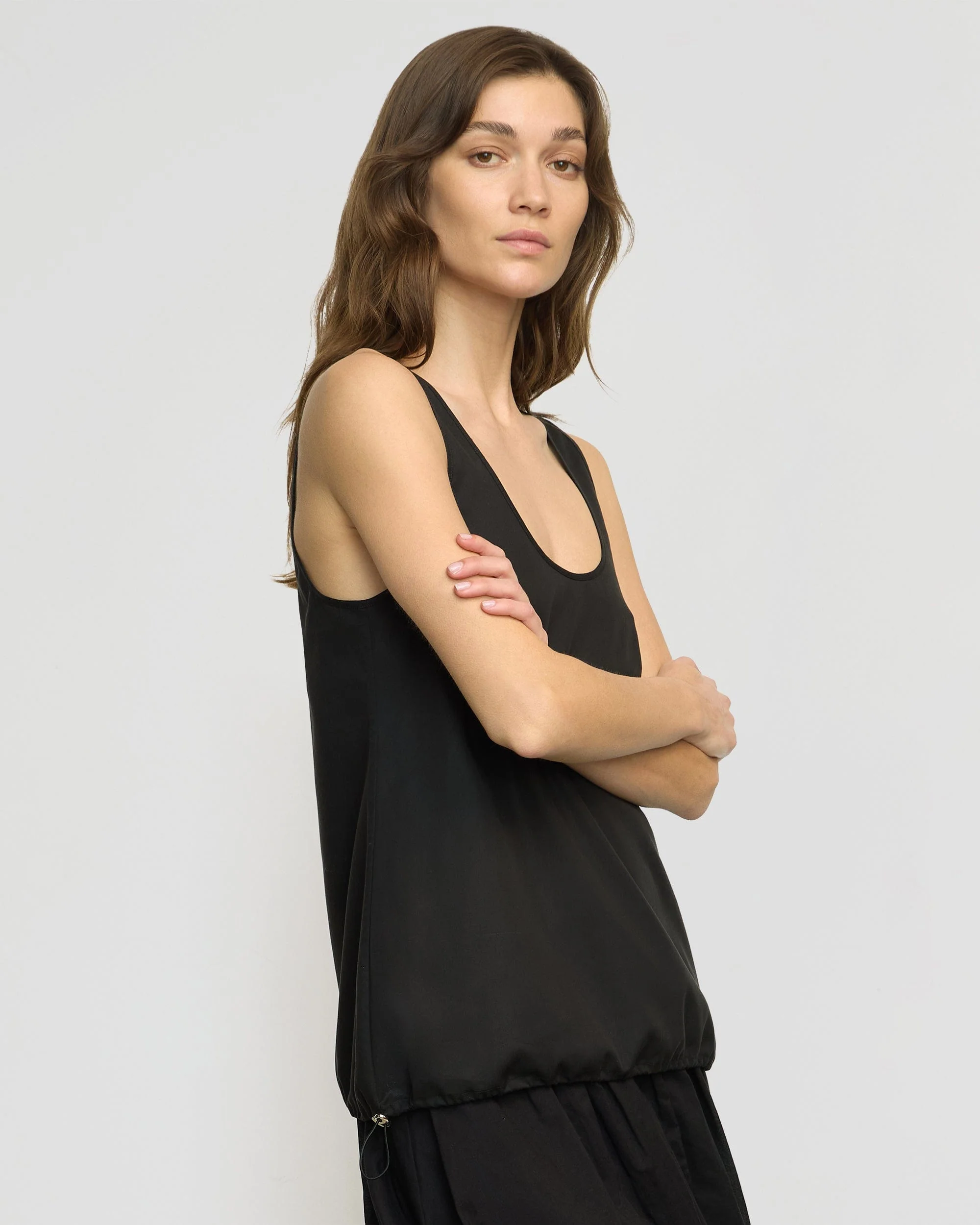 Miller Drawstring-Hem Tencel-Blend Tank